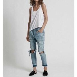 One Teaspoon The Cotton Collection Tank Top White Asymmetrical Petite